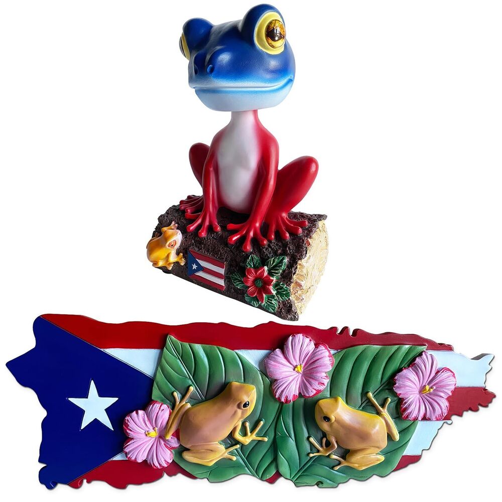 8393 Authentic Coqui Sound Collection, Musical Puerto Rican Home Decor Set